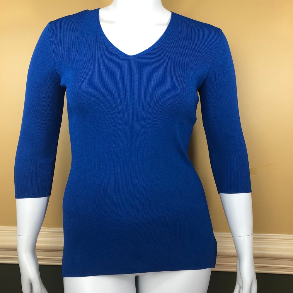 Venini 3/4 Sleeve V-Neck Top